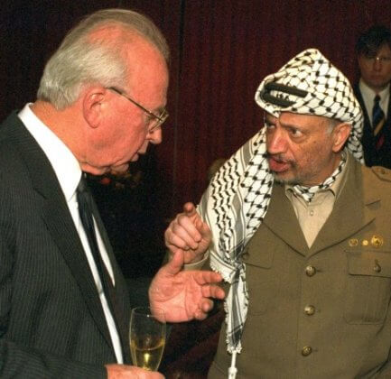 Image result for isaac rabin yasser arafat