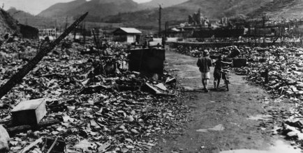 The ruins of Nagasaki after the dropping of the atomic bomb. (Photo by Hulton Archive/Getty Images)