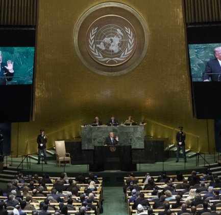 United Nations addressed by President Trump