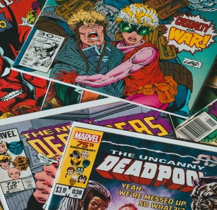 a compilation of comic books covers