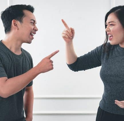 A couple arguing