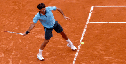 Roger Federer at the French Open